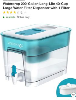 Waterdrop 200-Gallon Long-Life 40-Cup Large Water Filter Dispenser for sale.