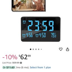 1080P WiFi Security Camera Clock - Indoor Nanny Cam with Motion Detection & Night Vision for Baby Monitoring and Pet Surveillance