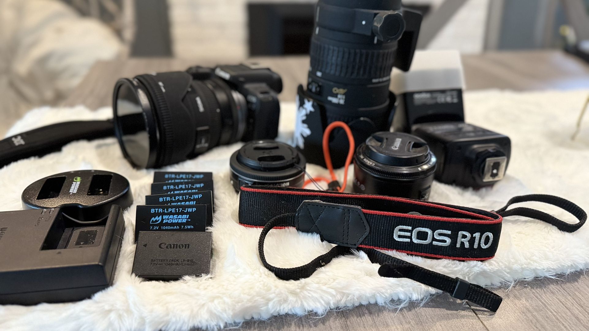 Canon EOS R10 with Lens and adapter