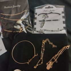 Anklet And Bracelets, Beach Theme, Set Of 12. Brand New