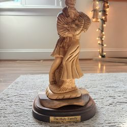 Abdulrahman Abu Eid Wooden Sculpture “The Holy Family”