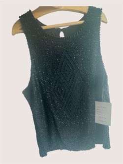 New formal black sequence blouse