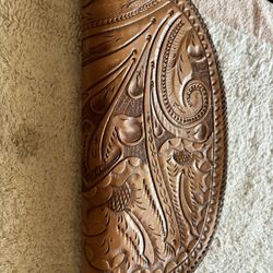 Vintage Hand Tooled Leather Purse 