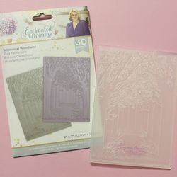 Rare Beautiful 3D Whimsical Woodland 5x7 Embossing Folder