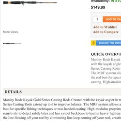 Manley Fishing Rod Gold Series