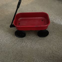 Mini metal red wagon