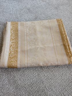 Gold tablecloth