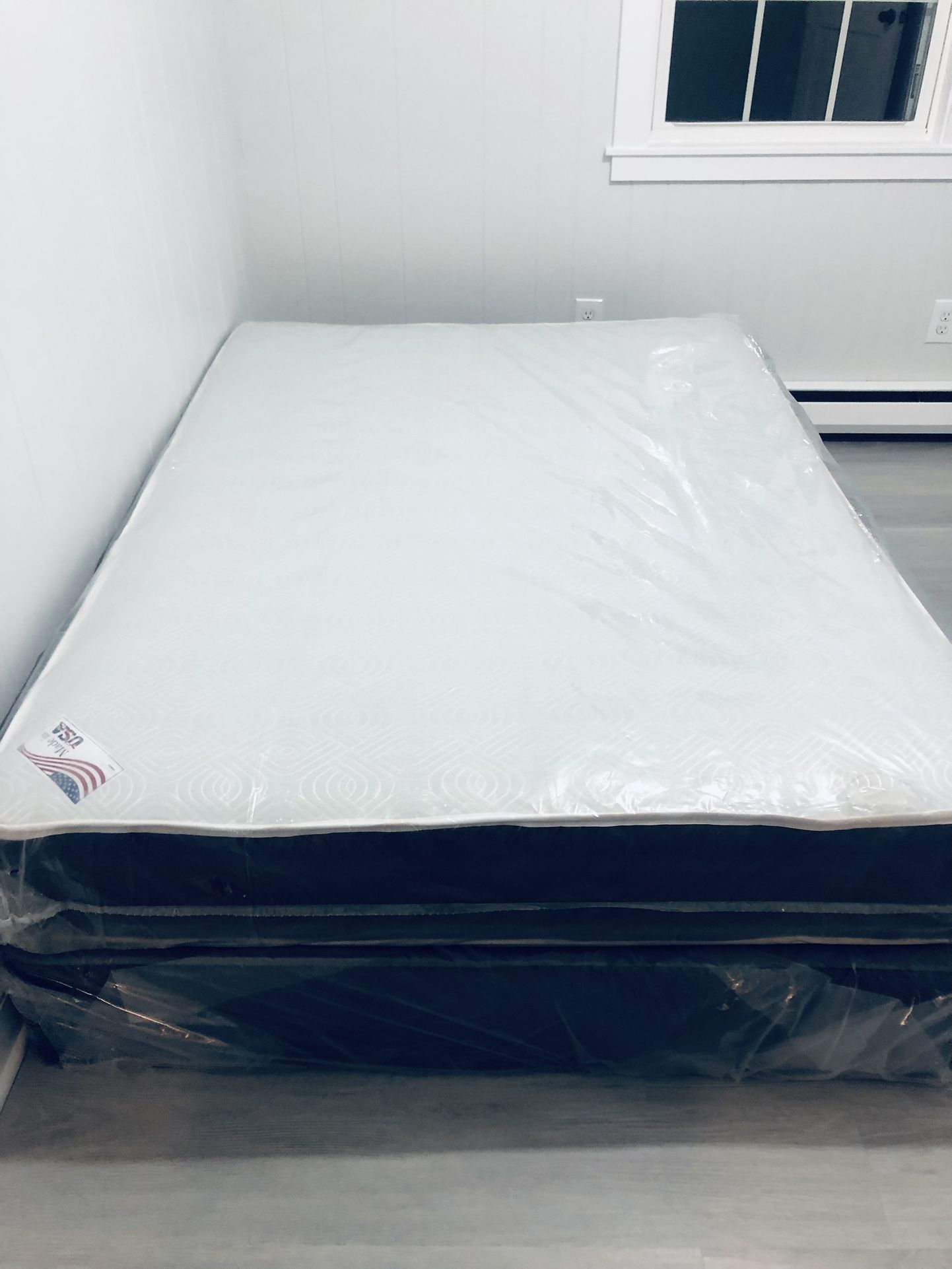 Full size Double sided 9”thick With box spring New! delivery available
