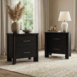 Furniture of America Sofiya Black 2 Drawer 23.4 in. W Nightstand With | SaleSumo INSANE DEAL (FIRM)