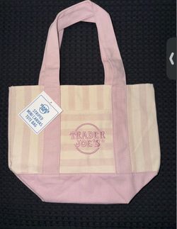 Pink trader joes mini tote