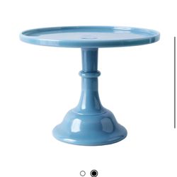 Mosser glass 12” Cake stand In Georgia blue