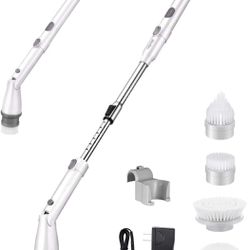 Homitt Cordless Floor Replaceable Shower Cleaning Brush Electric Spin Scrubber