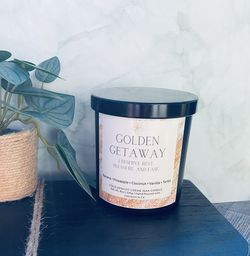 Golden Getaway Hand poured Scented Candle