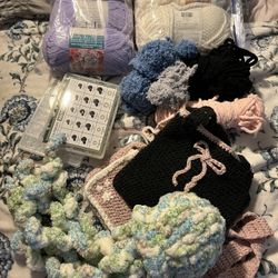 READ DESCRIPTION- Yarn supplies/crochet/knit, stuffed animals