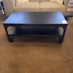 NEW💥Brown Coffee Table w/Wheels