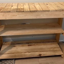 Custom made wood desk