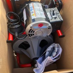 K-400 Drain Cleaning Snake Auger 120-Volt Drum Machine with C-32IW 3/8 in. x 75 ft. Cable + 4-Piece Tool Set & Gloves.
