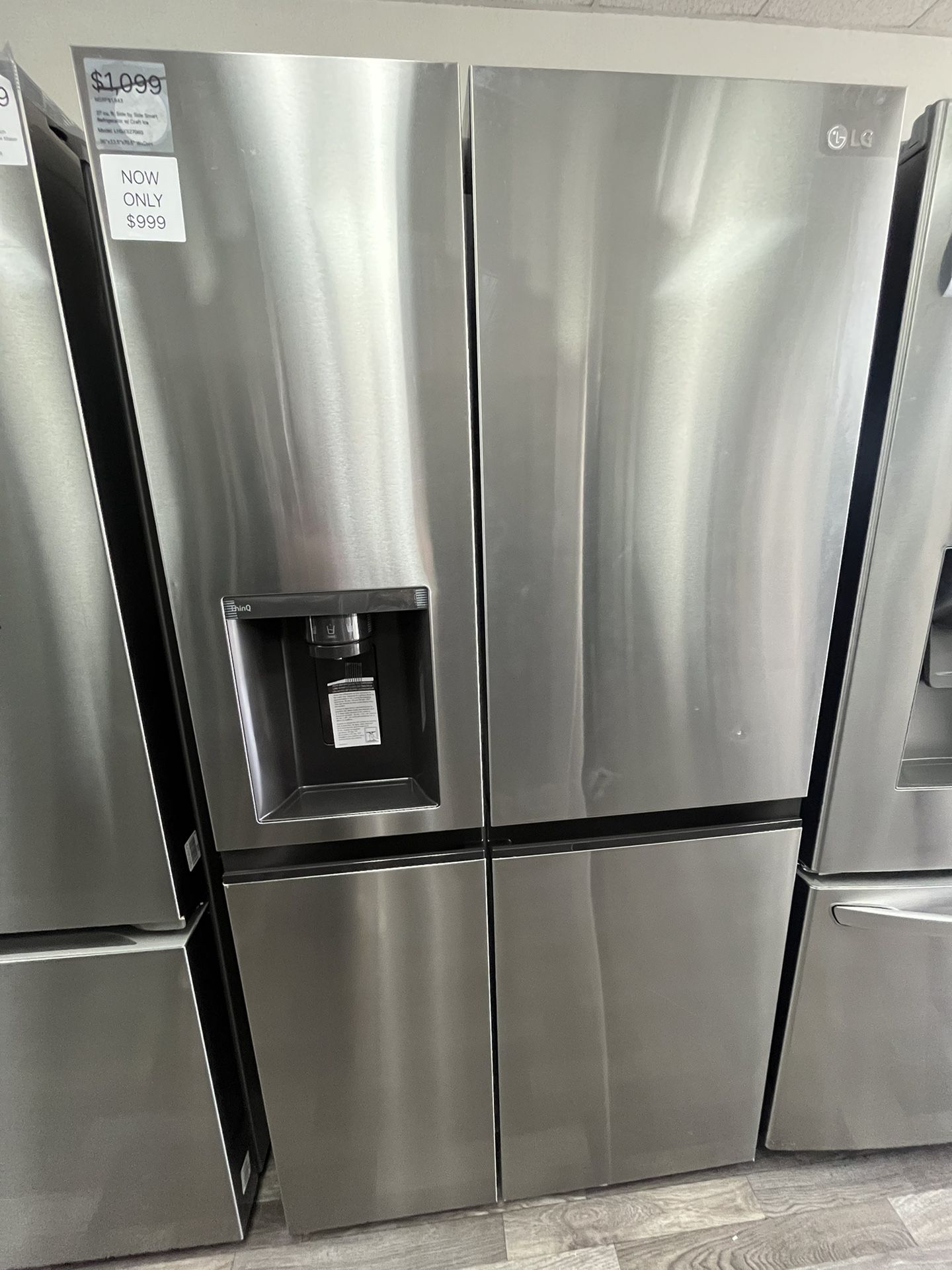 WHAAAT??? Only $999!?!? LG Side by Side 27 Cu Ft Refrigerator W/ Craft Ice