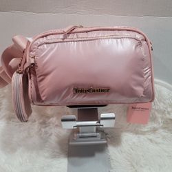 Juicy Couture Pink Diamond Timeless Crossbody Hobo Shoulder Bag With Coin Purse 