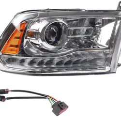 Headlights w/LED Signal DRL Compatible With Dodge Ram 1(contact info removed) 3(contact info removed)-2018 Right Passenger Side Headlamp assembly Ch