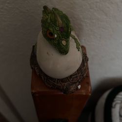 Windstone Editions Green Baby Hatchling Dragon Egg 1984 Pena 3" Statue