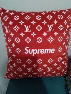 supreme louis vuitton pillow