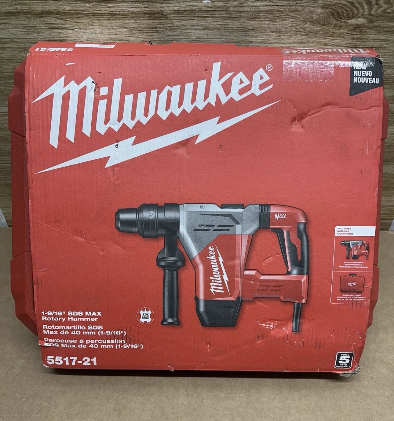 Milwaukee 1-9/16in. SDS Max Corded Rotary Hammer, Model# 5517-21 NEW