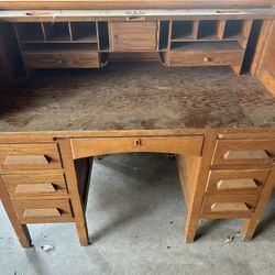 Antique Roll Top Desk