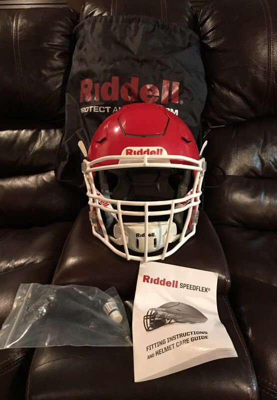 Riddell speed flex helmet. Was only used for half a season basically brand new. Comes with the pump and bag