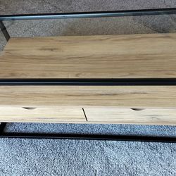 Glass top coffee table