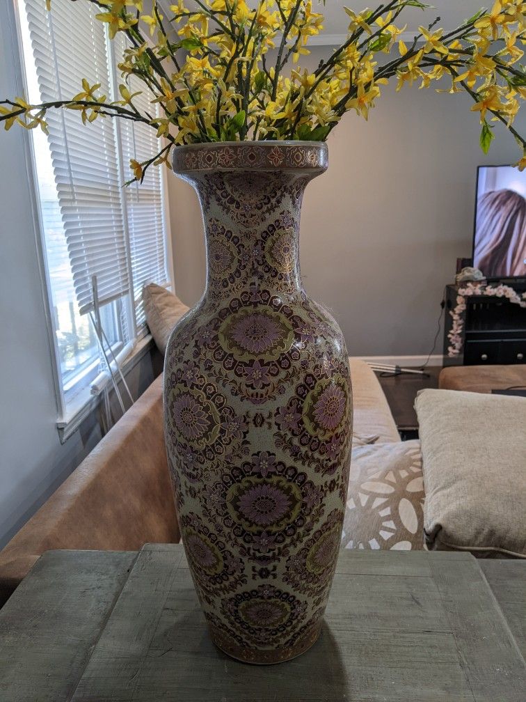 Antique Vase With Flowers