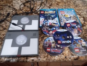 WII LEGO DIMENSIONS PADS WITH 7 GAMES