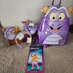 Disney Loungefly Backpack Figment And Matching Ears