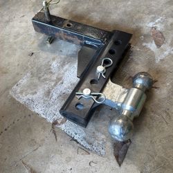 6 Inch Adjustable Drop Hitch Ball Mount 