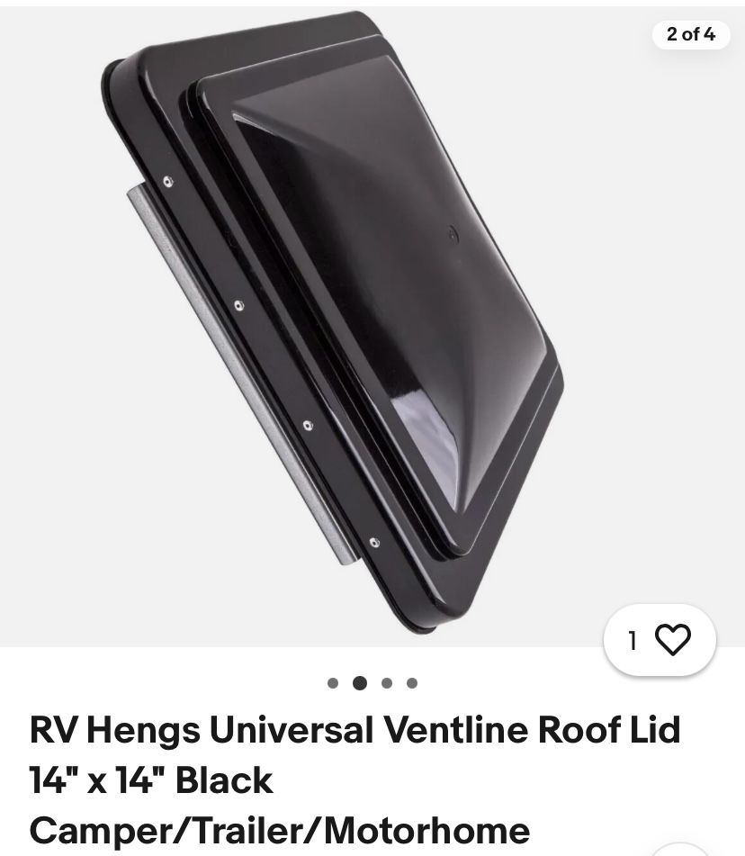 RV Hengs Universal Ventline Roof Lid 14" x 14" Black Camper/Trailer/Motorhome