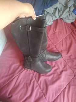 Torrid Women's Black Suede Tall Boots Size 7