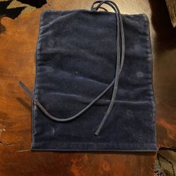 Avon Vintage Roll Up Jewelry Bag Navy Blue 