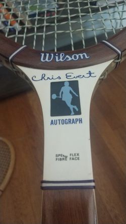 Beautiful vintage tennis racket. Wooden Chris Evert Wilson.(check out my page and take an extra 25% off any order today only!)