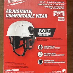 Milwaukee BOLT Earmuffs with Noise Reduction Rating of 24 dB