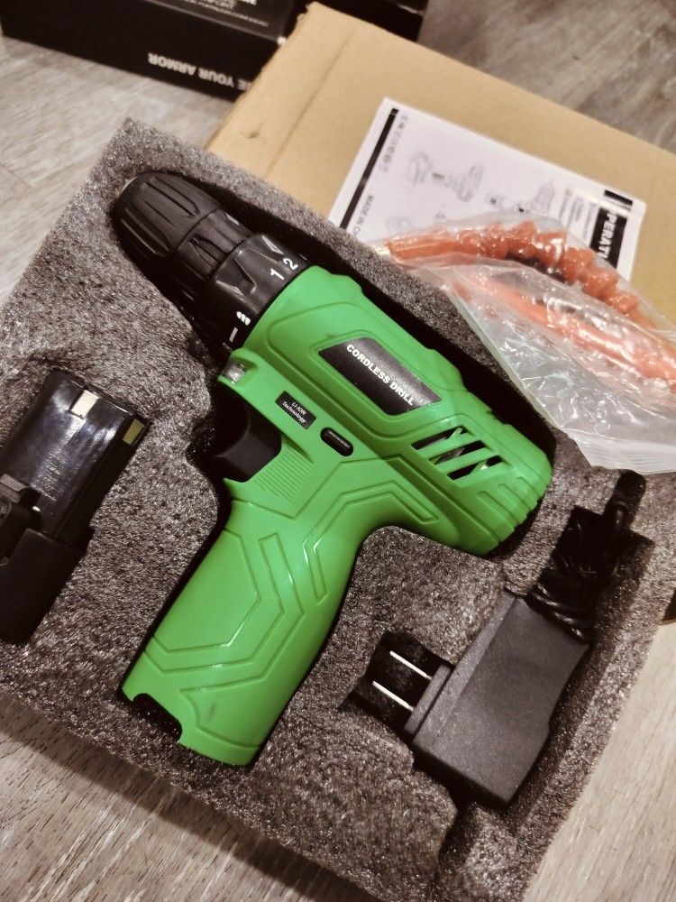 Tegatok Power Drill Cordless, 12V Cordless Drill with Battery and Charger, Electric Drill