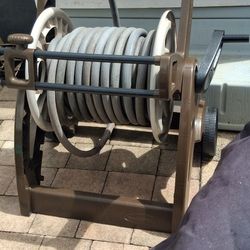 100ft commercial grade hose XL Suncast Delux portable hose reel dolly cart lawn yard car boat wash Presure Dock Sprinkler  