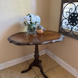 Vintage Wooden Tilt Top Tea Table