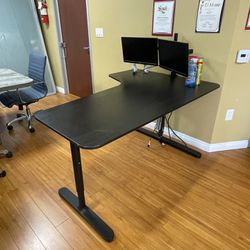 Office Desk With HP Monitors - L Shape
