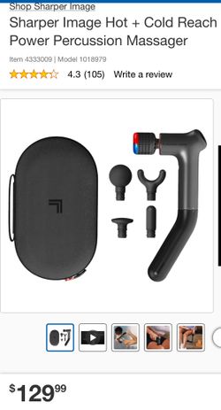 Sharper Image Power Percussion Hot + Cold Reach Percussion Massager