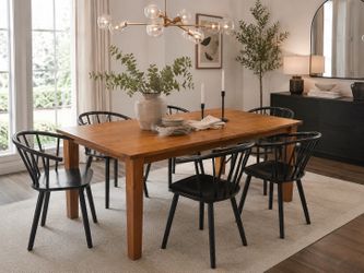 Modern Expandable Dining Table Set – 8 Chairs Total