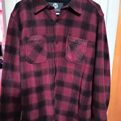 Weatherproof Men's Button Down Sherpa Lined Work Shirt Jacket (Tawny Port M)