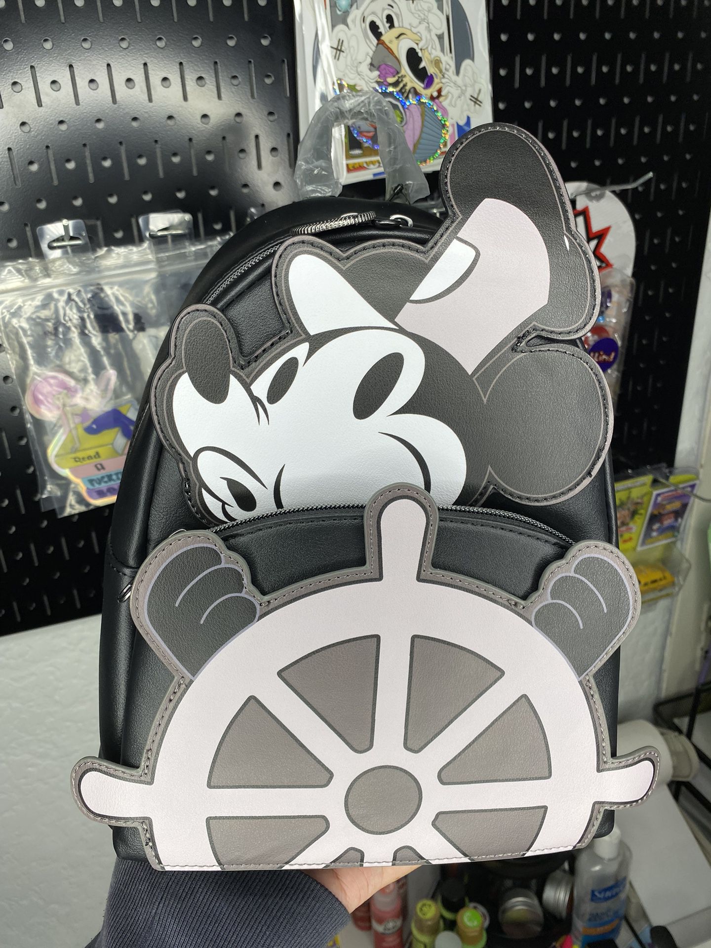 New Steamboat Willie Loungefly Backpack Arrives at the Disneyland
