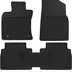 Car Floor Mats Custom Fit for Toyota Camry 8th 2018  -  2023 Full Black Rubber