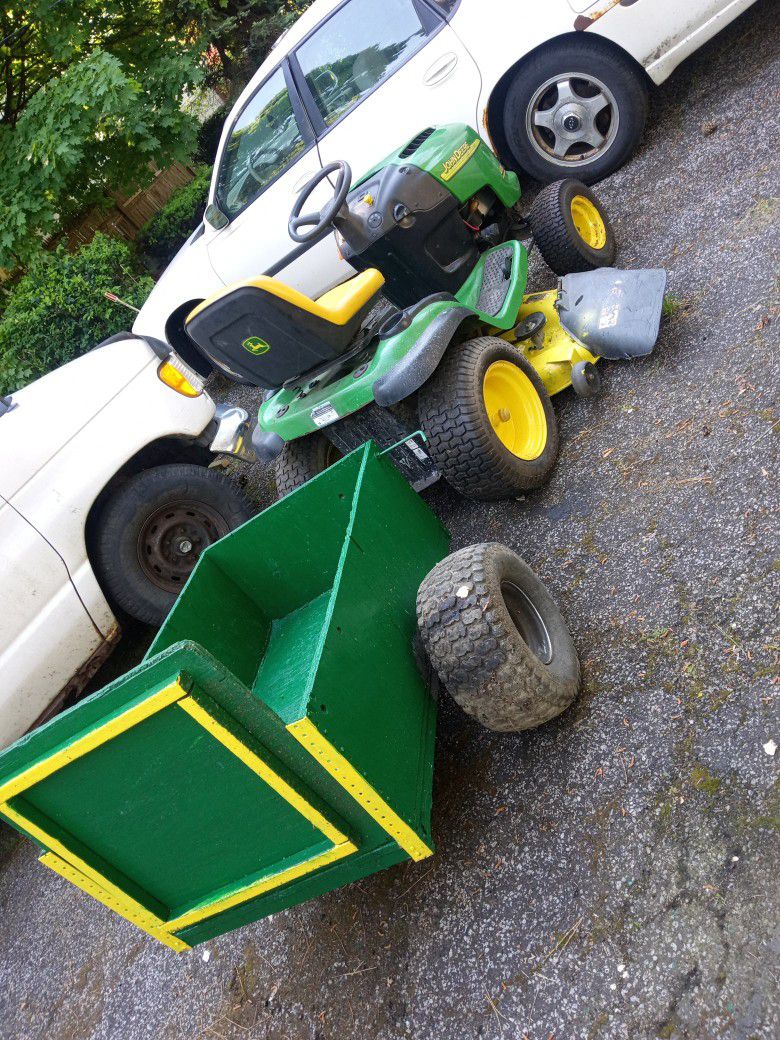 Riding Lawn Mower And Trailer Only