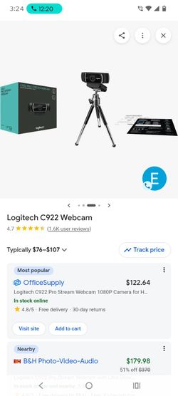 Logitech pro C992 stream webcam
